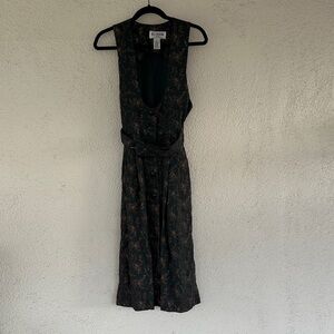 Vintage Green Floral Dress